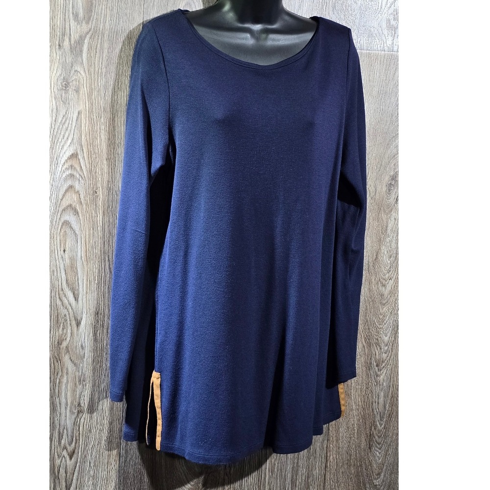 Lauren‎ Ralph Lauren Navy Blue Long Sleeve Top Women's Size L